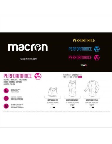 MACRON PERF.++ W  COMPRESSION  TECH UNDERWEAR TOP L S  | Deriusport.it