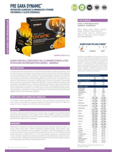 ETHIC SPORT PRE-GARA DYNAMIC 20buste da 15,3 g  | Deriusport.it